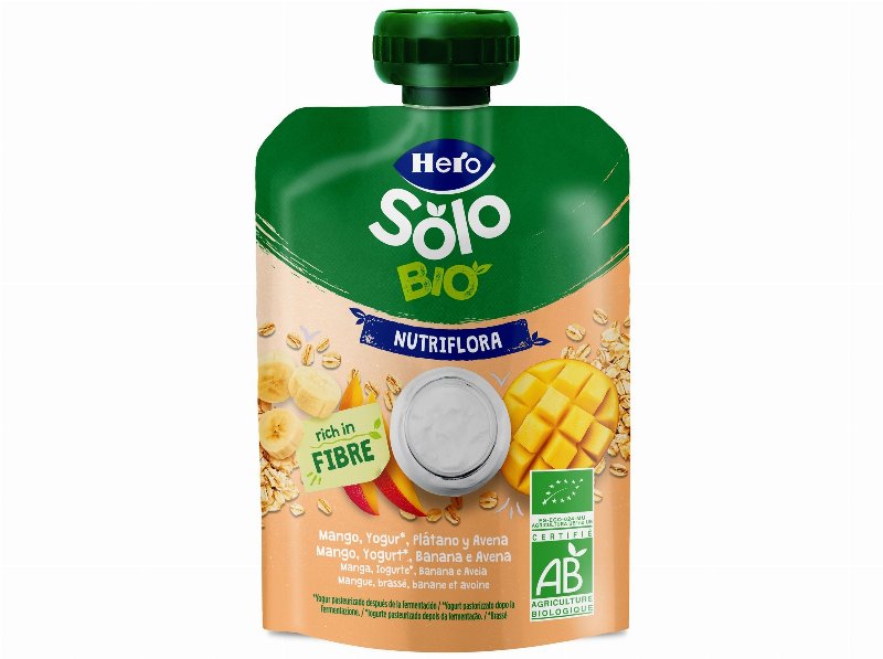 Saqueta Fruta Hero Solo Bio Nutriflora Manga Iogurte Aveia E Banana 100 g