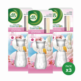 Ambientador Stick Perfumado Flor De Cerejeira Air Wick 3 X 1 Un