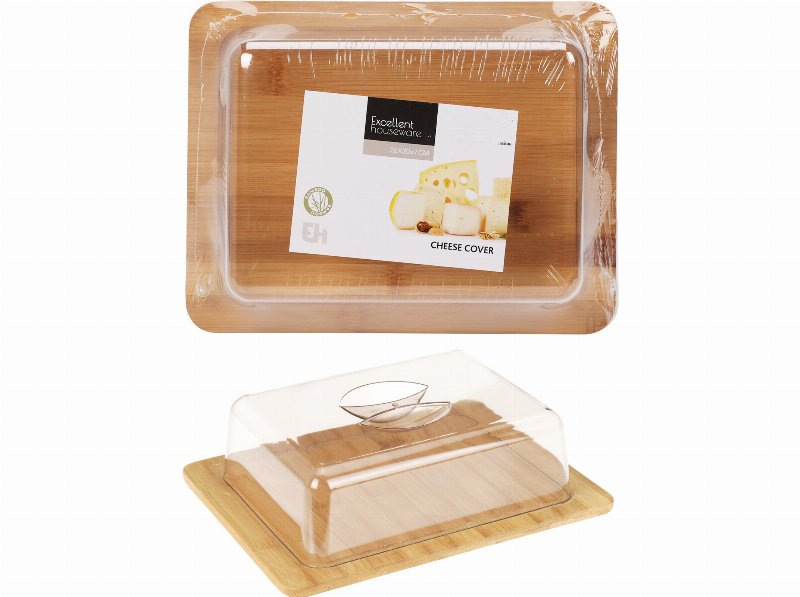 Queijeira Base Bambu 26X20X7.1Cm