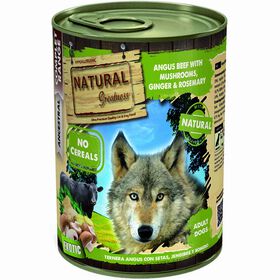 Comida Húmida Para Cão Adulto Vaca E Cogumelos Natural Greatness 400 g