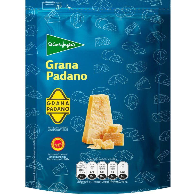 Queijo Padano Ralado Dop Sem Glutén 100 g