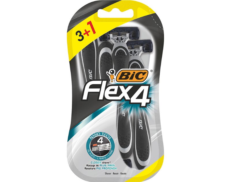 Máquina Bic Descartável Flex 4 Comfort 3+1Un Grátis