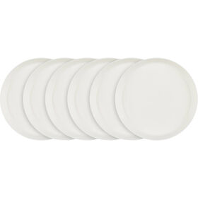 Conjunto 6 Pratos Reutilizáveis 18,5Cm Cinza Vigo Kasa