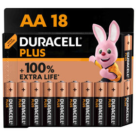 Conjunto De 18 Pilhas Aa Plus Duracell 18 Un