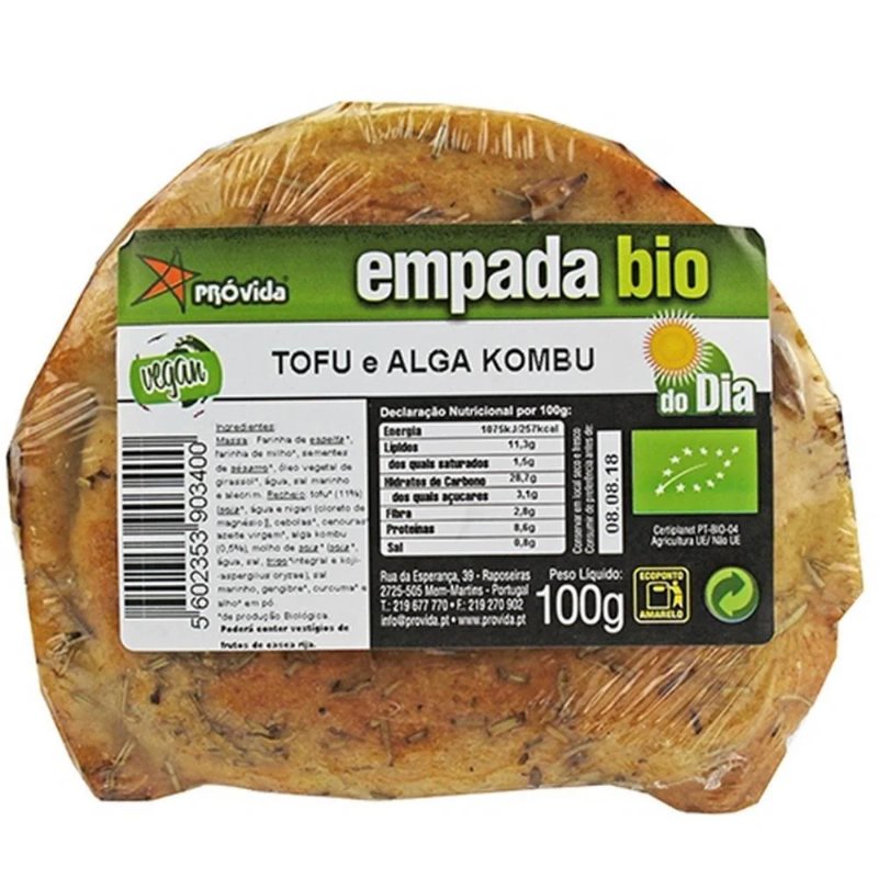 Empada De Tofu Com Alga Kombu Bio Próvida 120 g