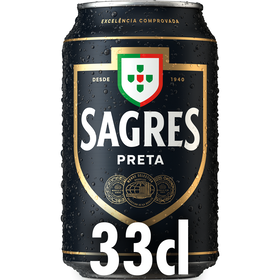 Cerveja Em Lata Com Álcool Preta Sagres 33 cl