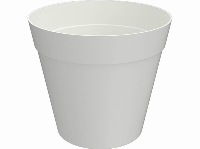 Vaso De Plástico Gardenstar Branco Ø25Cm