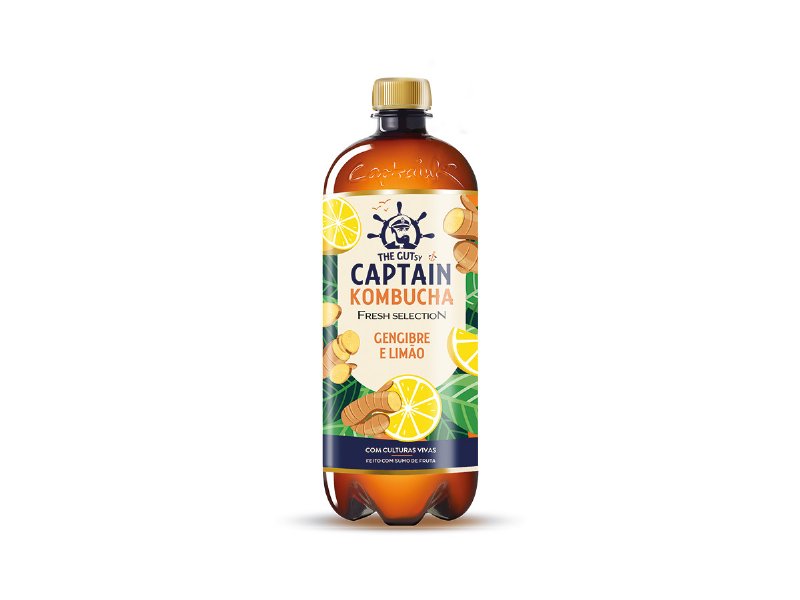 Kombucha The Gutsy Captain Gengibre Limão Bio 1 l (Sdr)