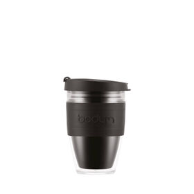 Caneca Viagem Plástico E Silicone 250 ml Preta Joycup Bodum