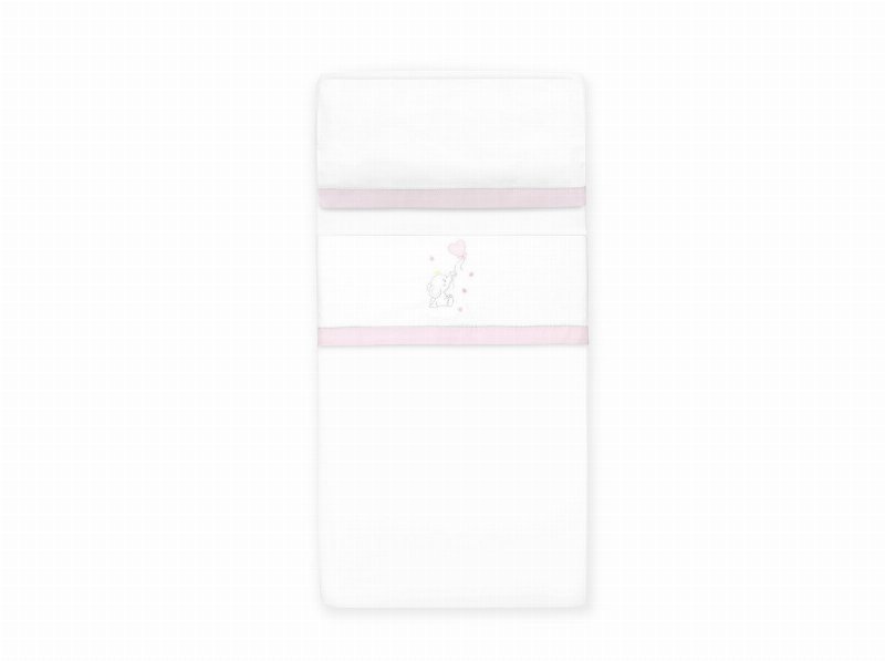 Conjunto Lençóis Cama Interbaby Bordado-Rosa 60X120Cm