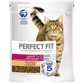 Ração Para Gato Adulto Esterilizado Frango Perfect Fit 750 g