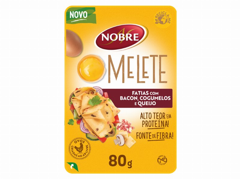 Omelete Bacon E Cogumelos Nobre Fatiada 80 gr