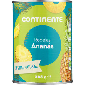 Ananás Rodelas Em Calda Sumo Natural Continente 565 gr