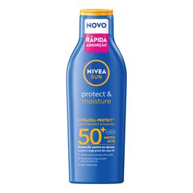 Protetor Solar Loção Protect & Moisture Fps 50+ Nivea Sun 200 ml