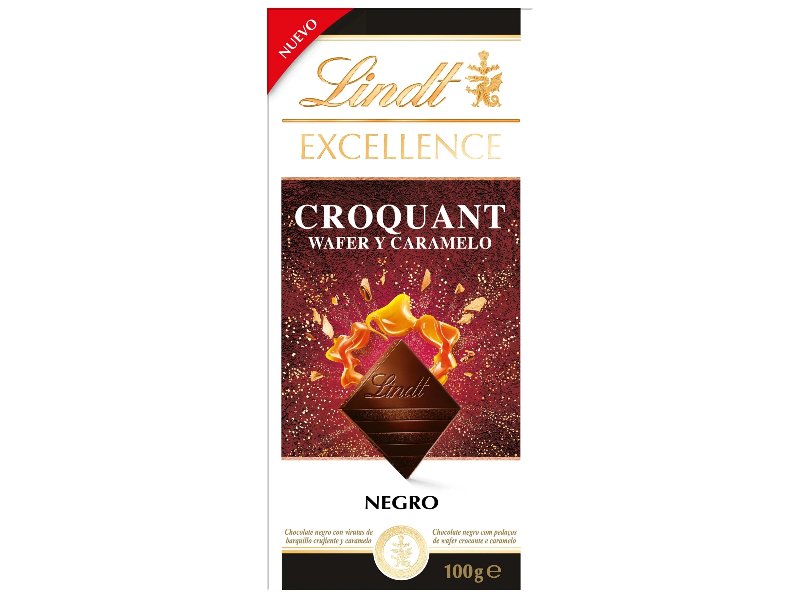 Chocolate Lindt Excellence Croquant Wafer & Caramelo 100 g