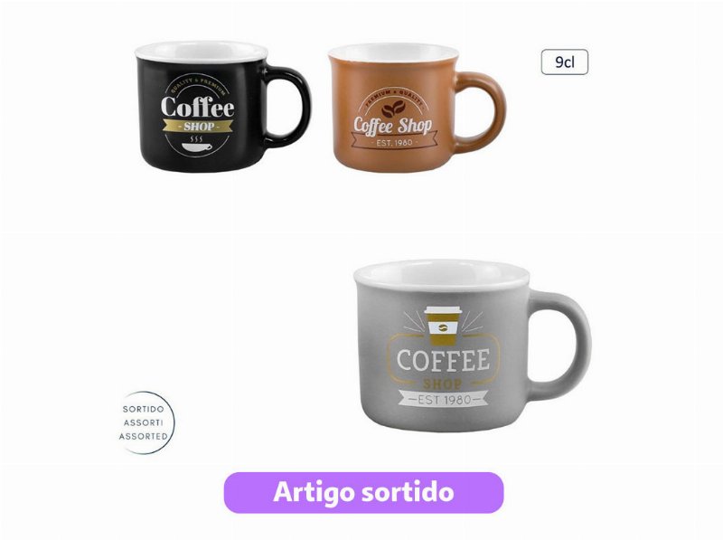 Chávena Café Anilar Porcelana 9 cl Modelos Sortidos