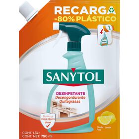 Recarga Spray Cozinha Desinfetante Desengordurante Sanytol 750 ml