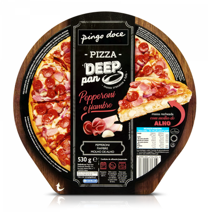 Pizza Deep Pan Pepperoni E Fiambre Pingo Doce 0.53Kg