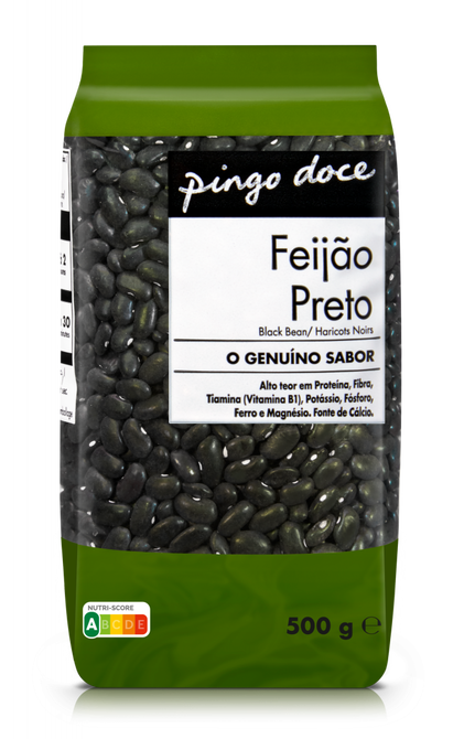 Feijão Preto Seco Pingo Doce 0.5Kg