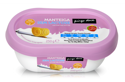 Manteiga Sem Lactose Pingo Doce 0.25Kg