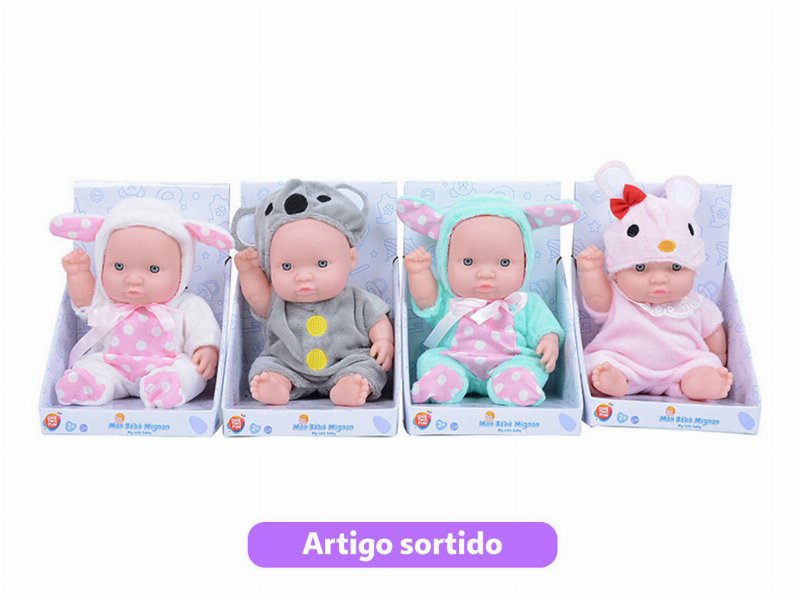 Boneco Bebé Com Fatinho Animal One Two Fun 20Cm Modelos Sortidos