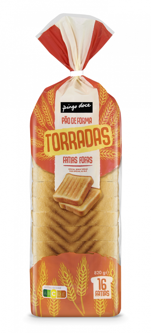 Pão De Forma Para Torradas Pingo Doce 0.82Kg