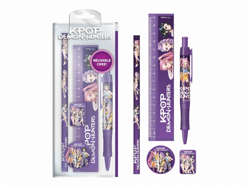 Set Papelaria K-Pop Demon Hunters