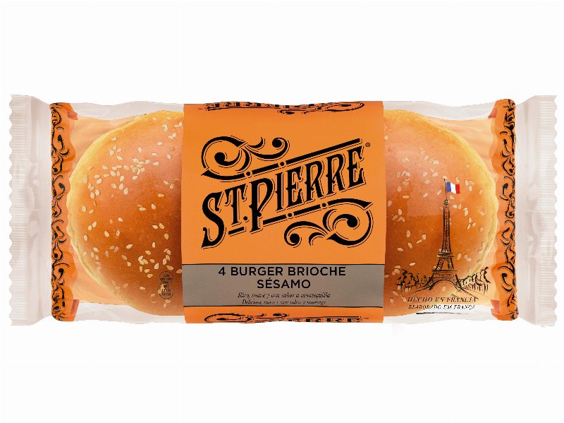 Pão Hambúrguer Bimbo St. Pierre Brioche Com Sementes Sésamo 250 g