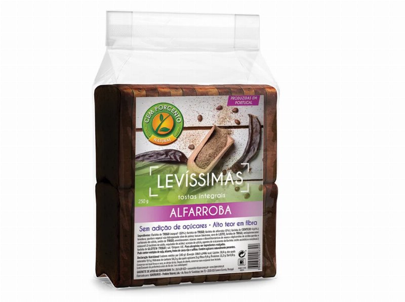 Tostas Cem Porcento Integrais Alfarroba 250 g