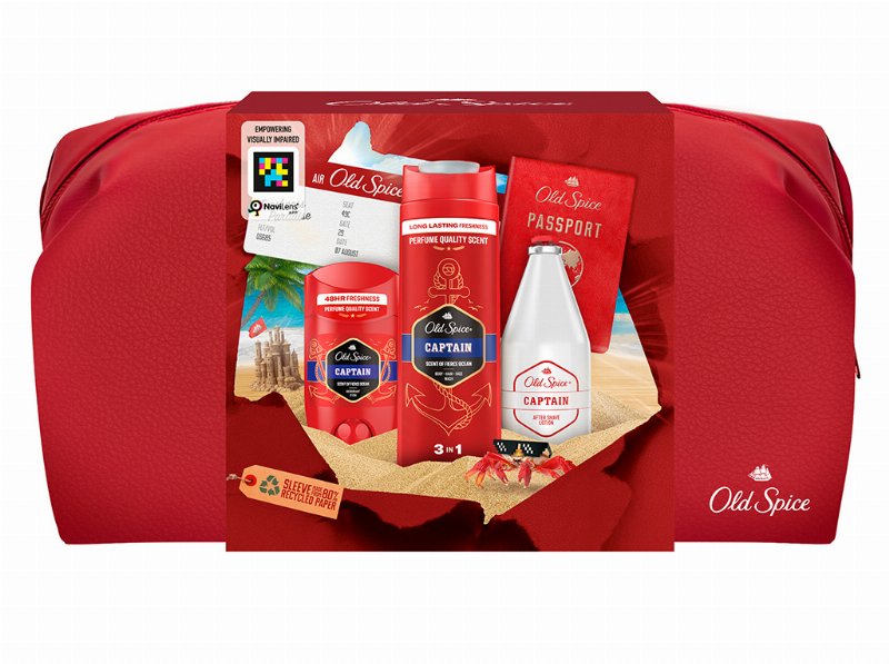 Conjunto Old Spice Spice Capt Stick+Gel+As Bolsa