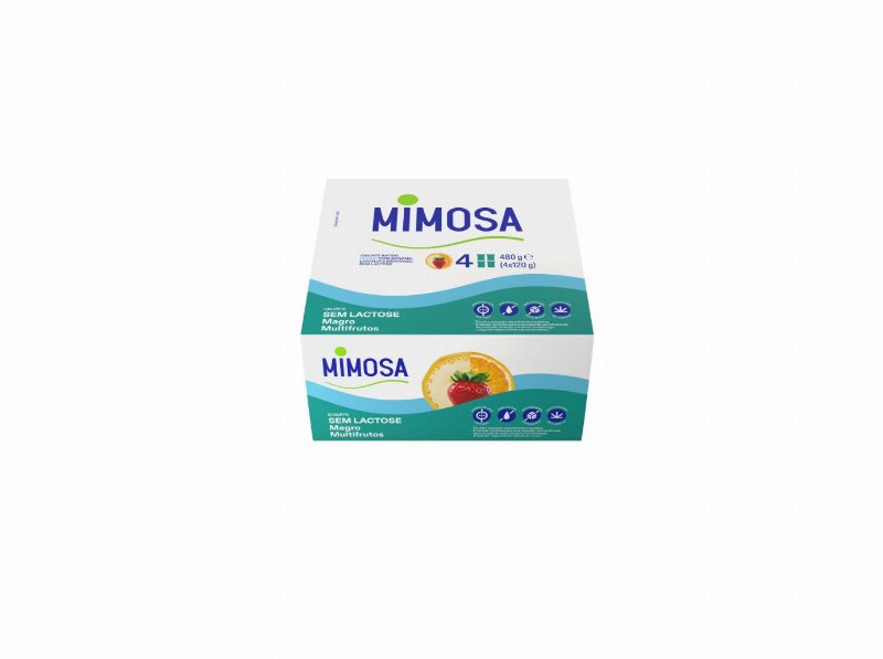 Iogurte Mimosa Sem Lactose Magro Multifrutos 4X120 g