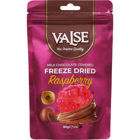 Freeze Dried De Framboesa Coberta Com Chocolate De Leite Valse 80 gr