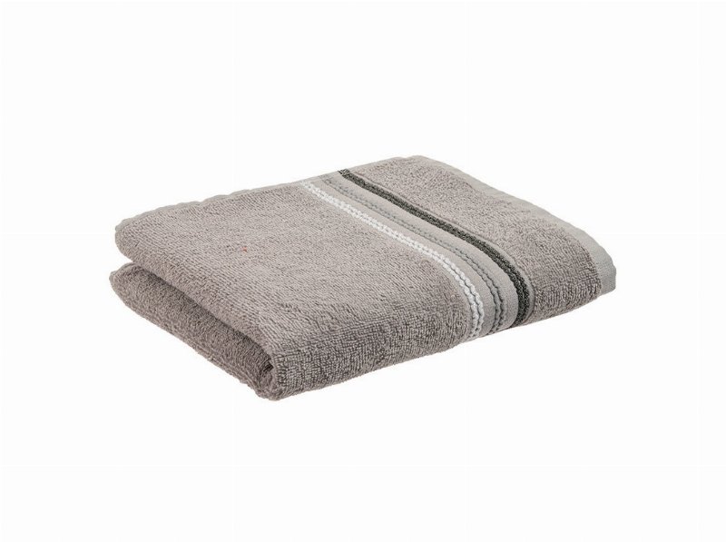 Toalha Mãos Barra Actuel Cinza 360 g 50X90 Hsh26