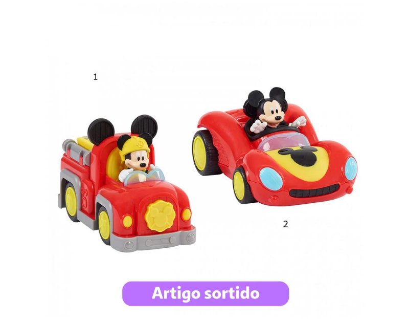 Veículo E Figura Articulada Mickey Mouse Modelos Sortidos