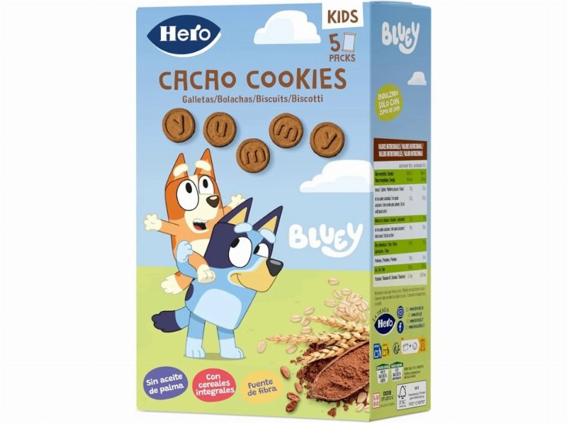 Bolachas Hero Bluey Cacau 100 g (5X20 g)