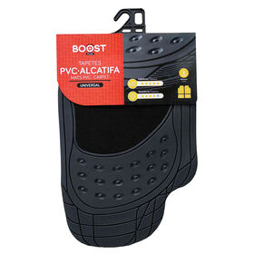 Tapetes Auto Universal Recortável Pvc E Alcatifa Boost 4 Un