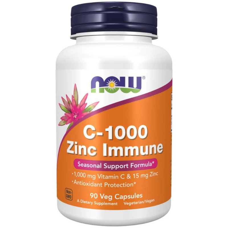 C-1000 Zinc Immune Now Foods 90 Veg Cápsulas