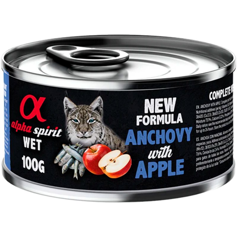 Alimento Húmido Para Gato Anchovas E Maçã 100 g
