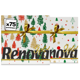 Guardanapos 2 Folhas Natal Gold Renova 75 Un
