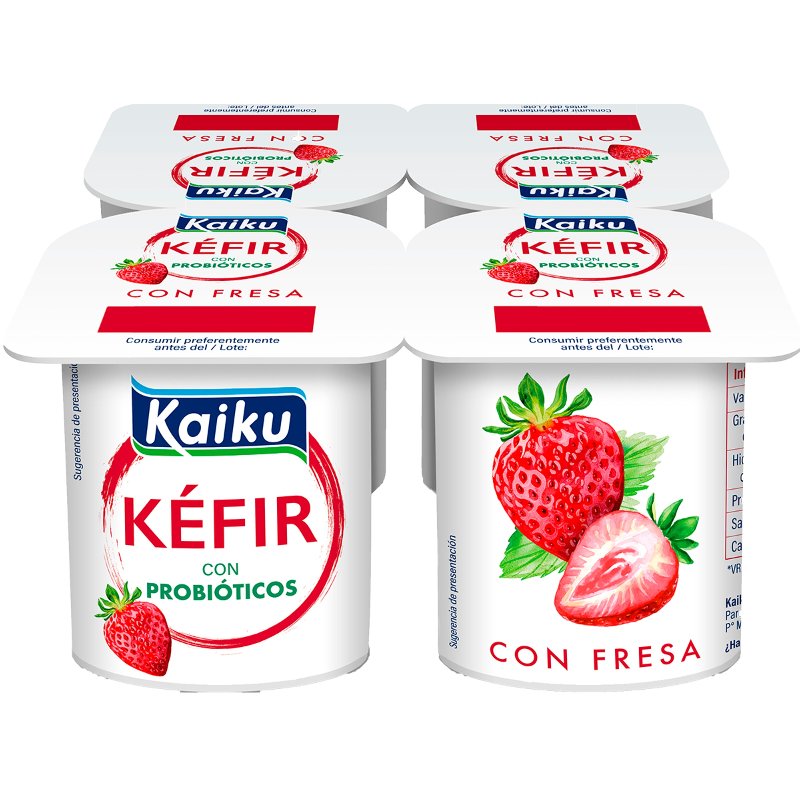 Kéfir Morango Pack 4 Unidades 125 g