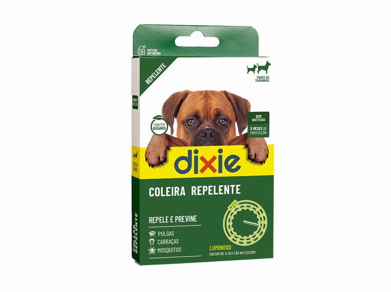 Coleira Repelente Cão Dixie Luminosa 58Cm