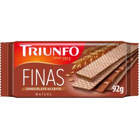 Bolachas Wafers Finas Com Recheio De Chocolate Triunfo 92 gr