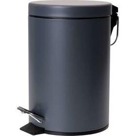 Balde Wc 3 l Redondo Cinza Escuro Kasa