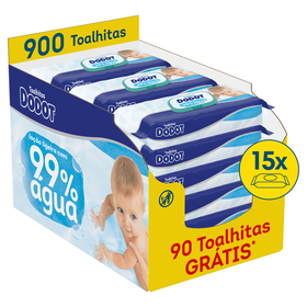 Box Toalhitas Bebé 99% Água Dodot 900 Un (15 X 60 Un)