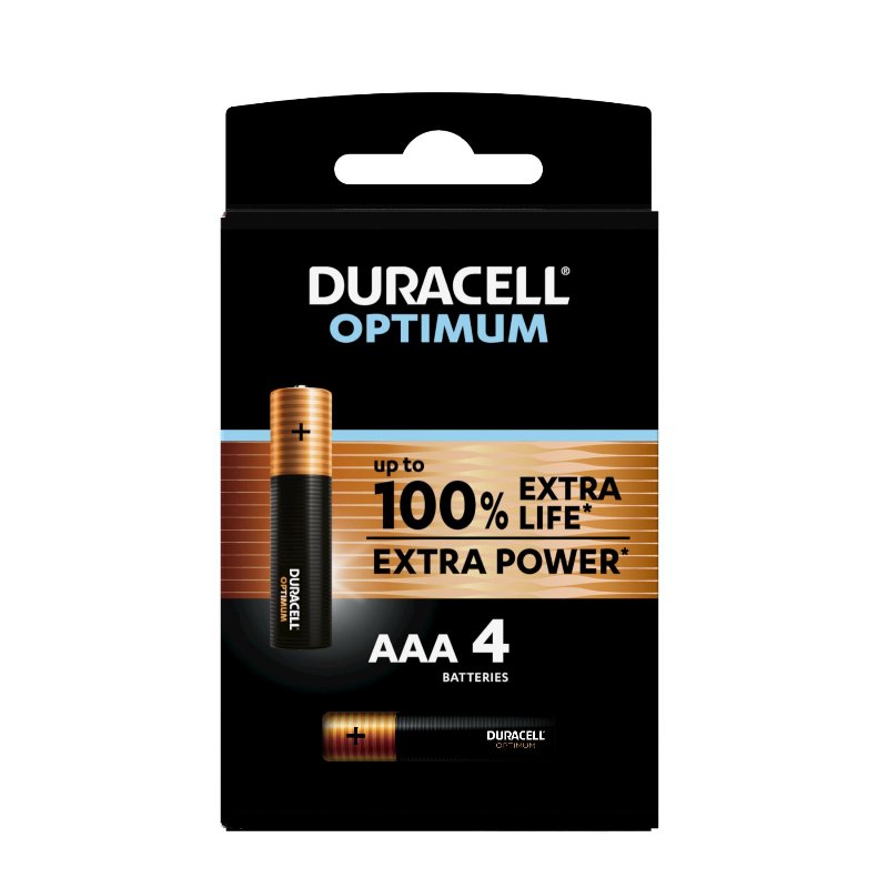 Pilha Duracell Optimum Aaa Pack 4 Unidades
