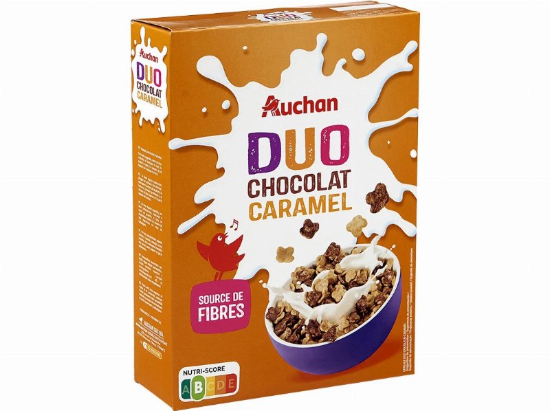 Cereais Auchan Duo Chocolate E Caramelo 375 g