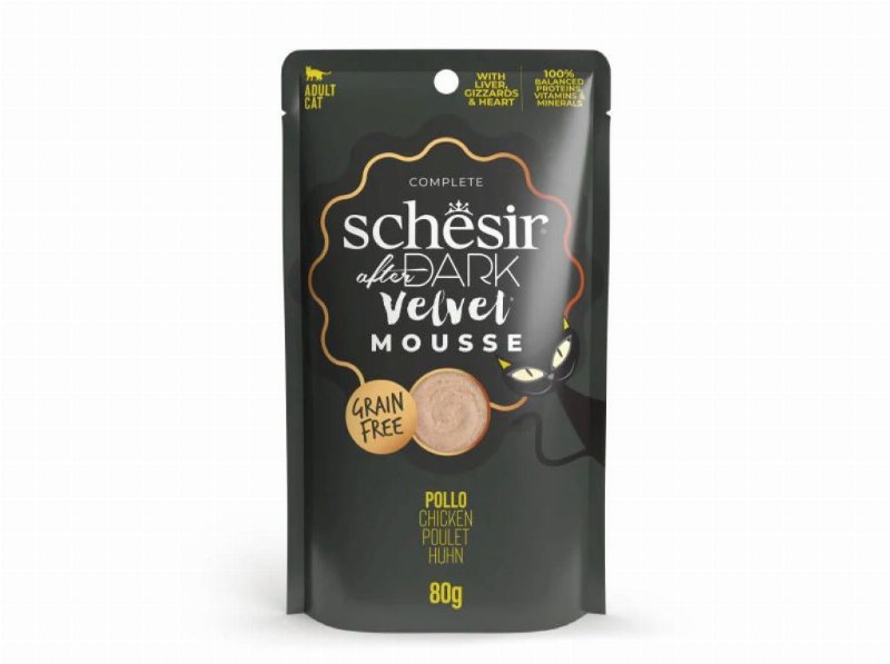 Comida Húmida Gato Schesir Mousse Dark Frango 80 g
