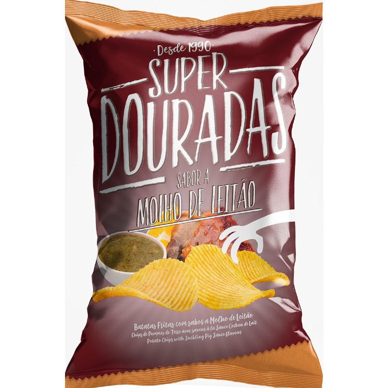 Batatas Fritas Onduladas Sabor Molho De Leitão 150 g