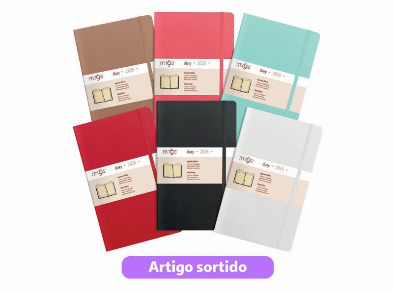 Agenda Diaria Mitos 13X21Cm Cores Sortidas