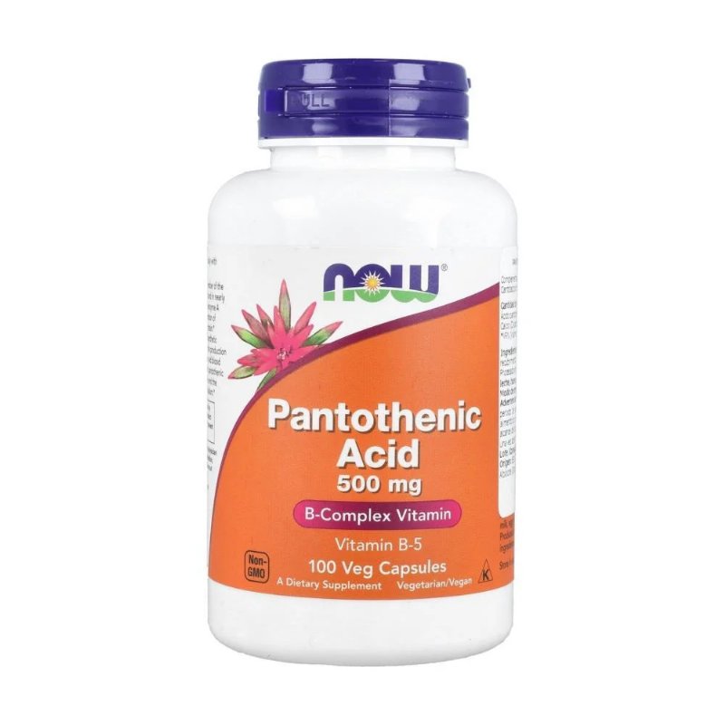 Ácido Pantoténico Vitamina B-5 500Mg 100 Veg Cápsulas